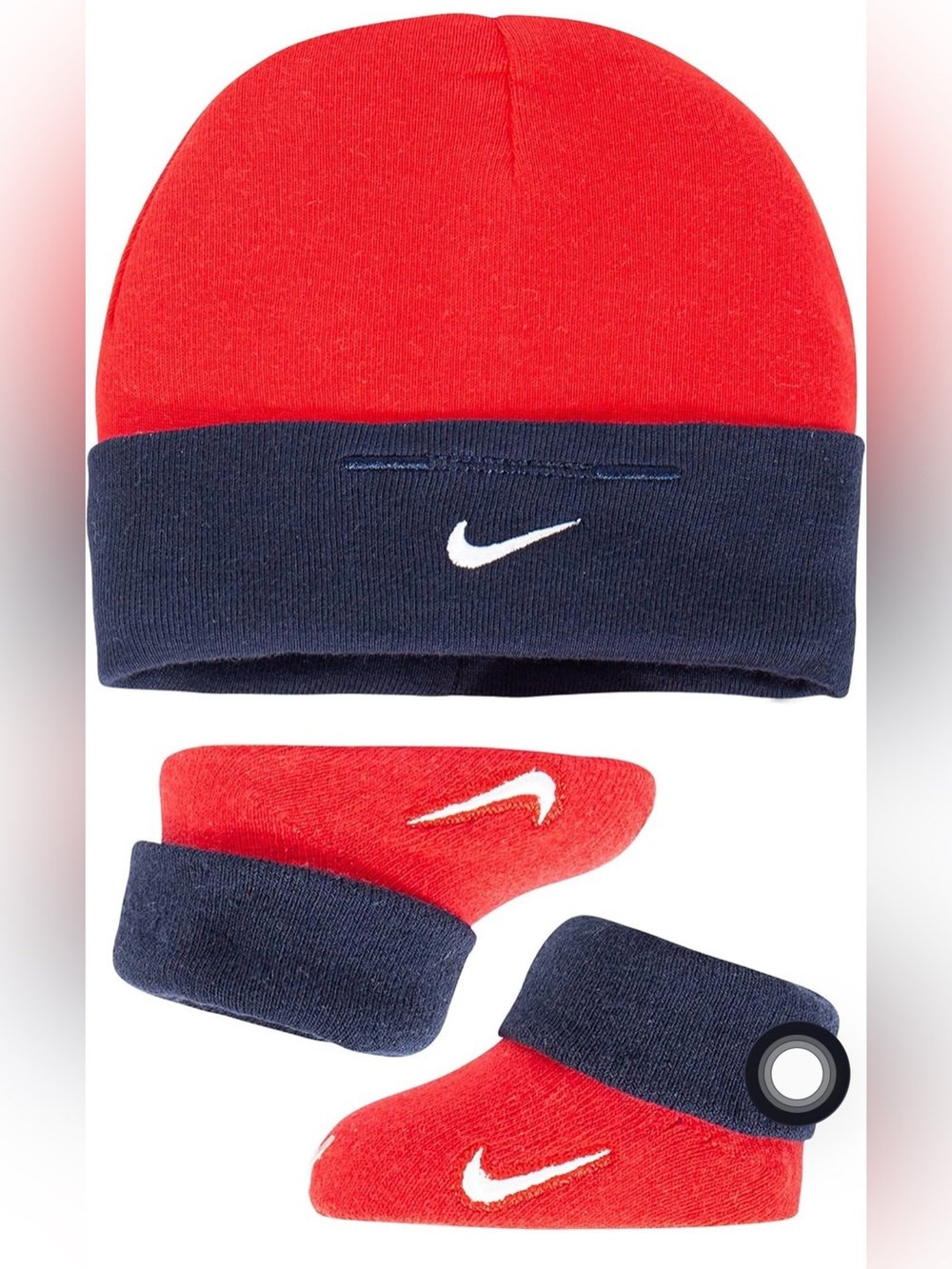 Nike Baby Hat and Booties 2 Piece Set